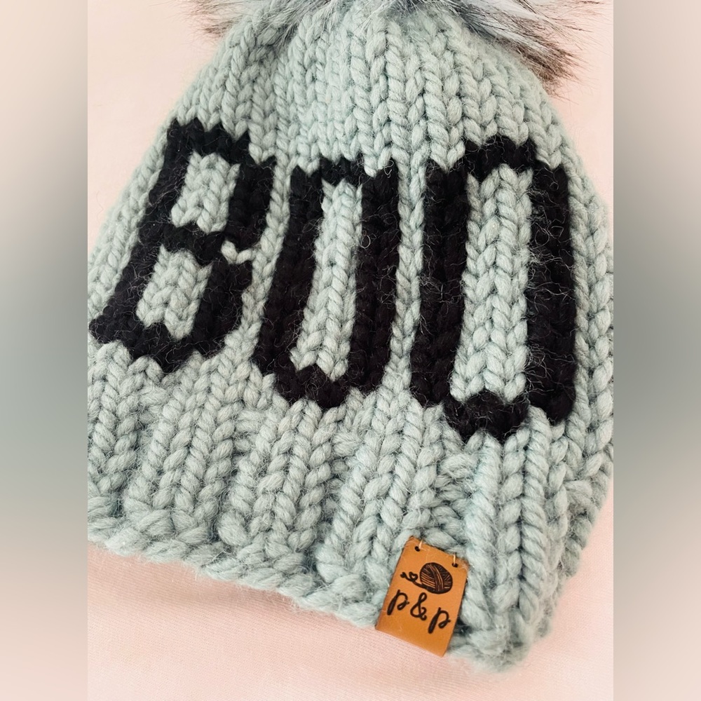 Knit Pine & Poppy Toddler Hat